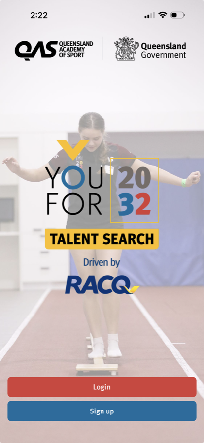 The YouFor2032 Talent Search app